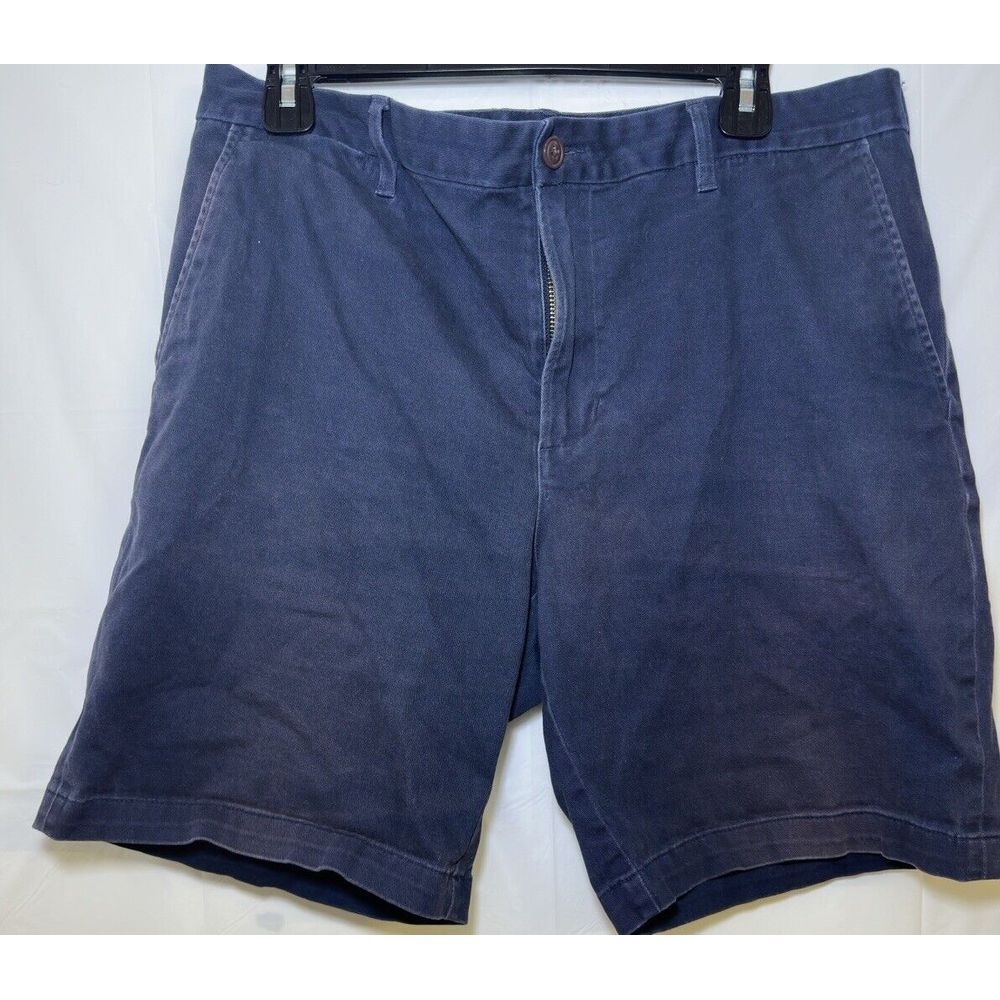 Lands' End Flat‎ Front Shorts Men's Size 33 Blue Traditional Fit